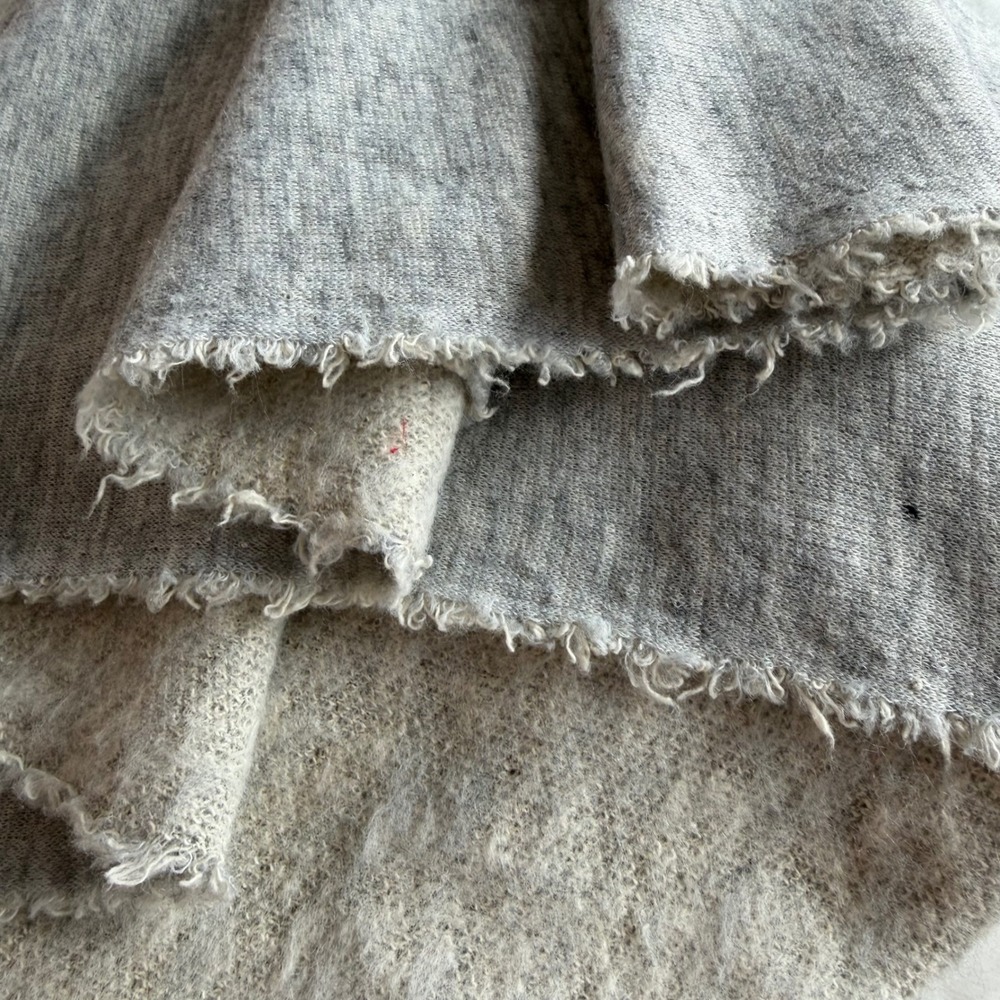Grey Marled Brushed Knit Fabric • Cozy  Two‎ Way Stretch •Jogger Style Material